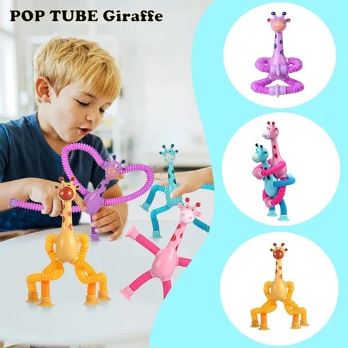 Suction Cup Pop Tube Giraffe Toys-4pcs & Dreamy Playful Daisies