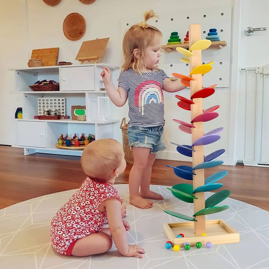 Wooden Rainbow Music Tree & Dreamy Playful Daisies