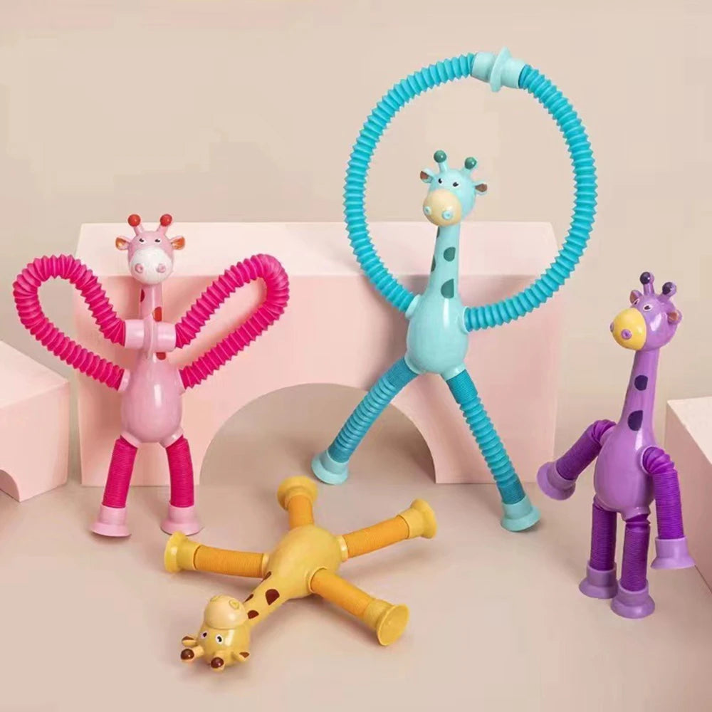 Suction Cup Pop Tube Giraffe Toys-4pcs & Dreamy Playful Daisies