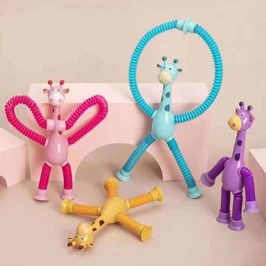 Suction Cup Pop Tube Giraffe Toys-4pcs & Dreamy Playful Daisies